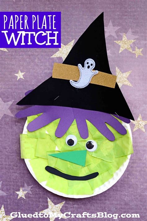 How to Make a Paper Plate Witch Craft with Construction Paper
